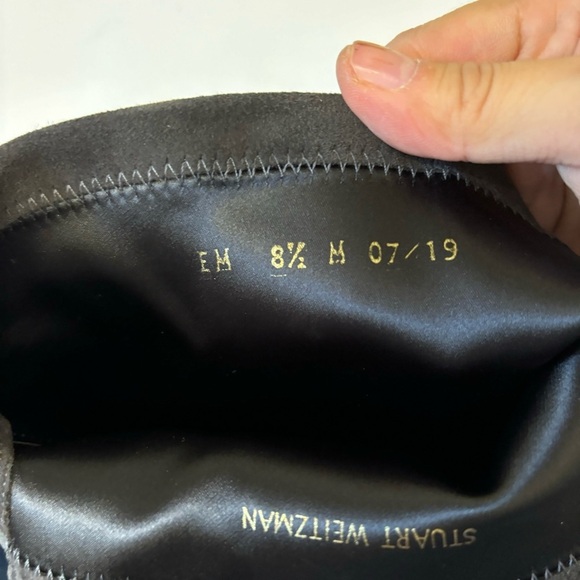 STUART WEITZMAN Lowland suede over-the-knee boots Dark Grey Sz 8.5 - Picture 14 of 14